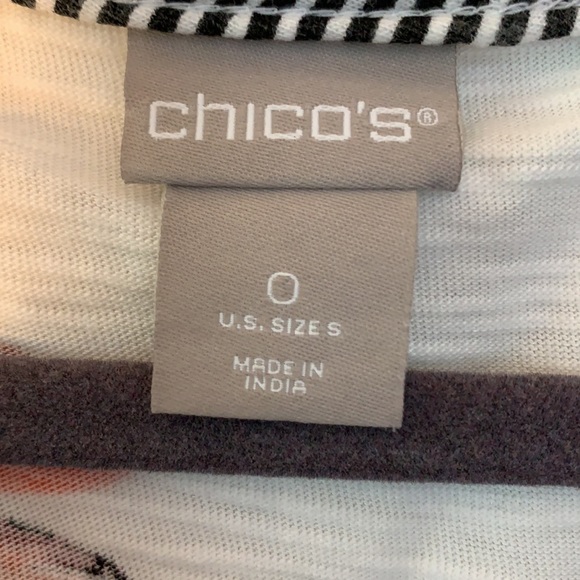 CHICO’S Short-sleeve Floral T-Shirt, Size 0/Small - Picture 4 of 7